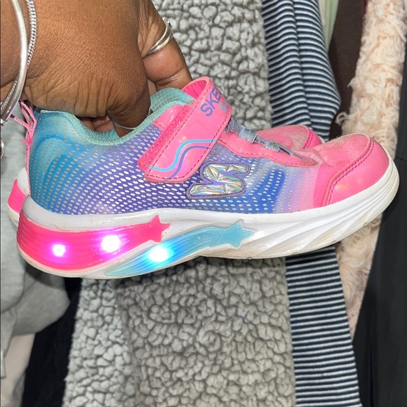 Skechers Pink and Blue Light-Up Shoes - Picture 1 of 2